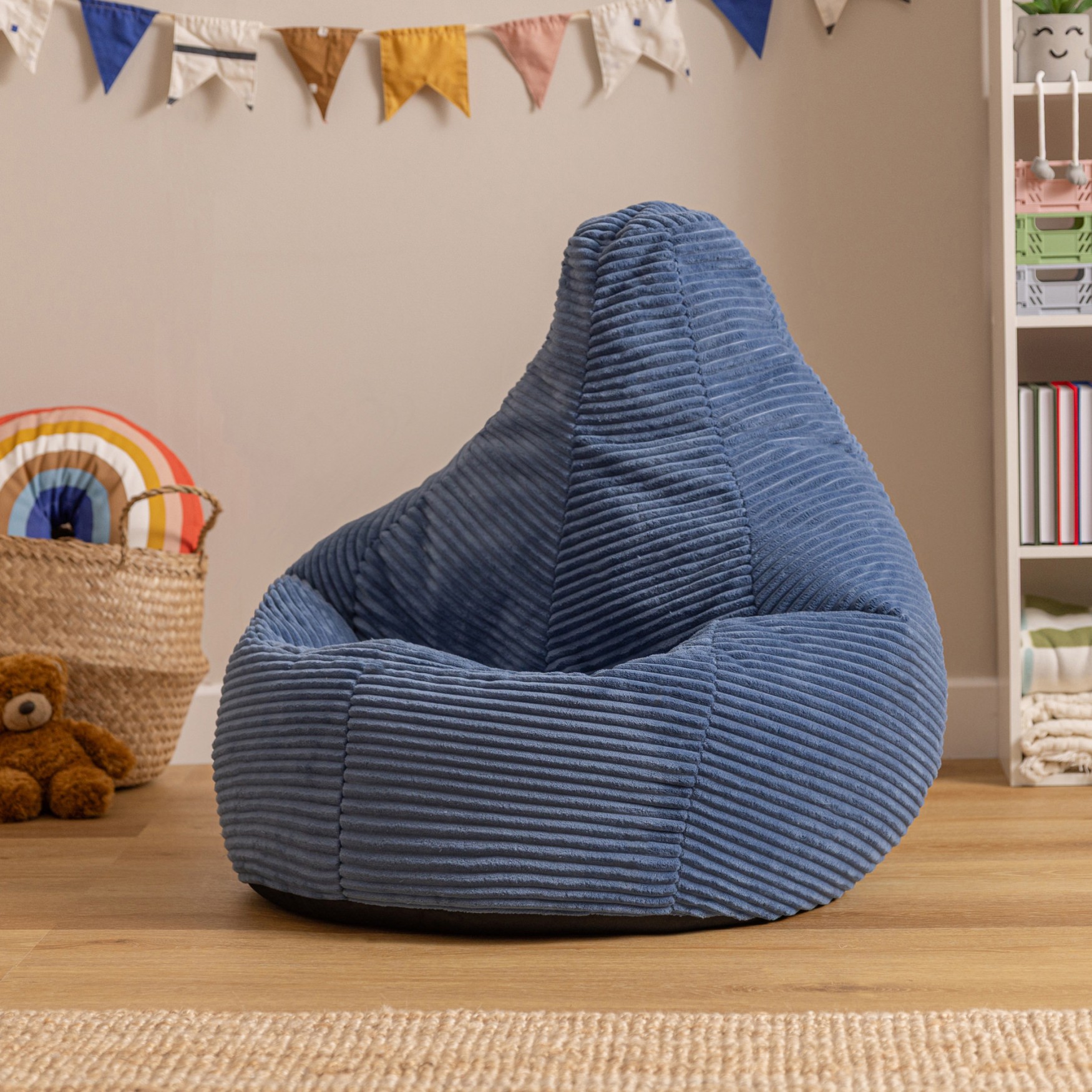 Chillz Kinder Zitzak Corduroy - Denim Blue Chillz Kinder Zitzak Corduroy - Denim Blue