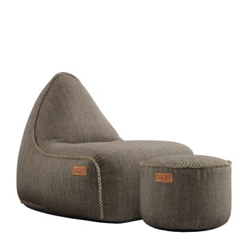 Cobana Lounge Chair & Pouf Outdoor - Bruin