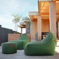 Cobana Lounge Chair Pouf Outdoor - Groen