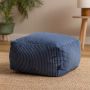 Theo Corduroy Poef - Denim Blue
