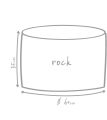 Poef Rock Plus Outdoor - Rood