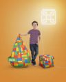 BeanBag Kinder Zitzak Bricks L