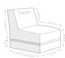 ZitzakLoungebed Twist Outdoor Plus - Grey