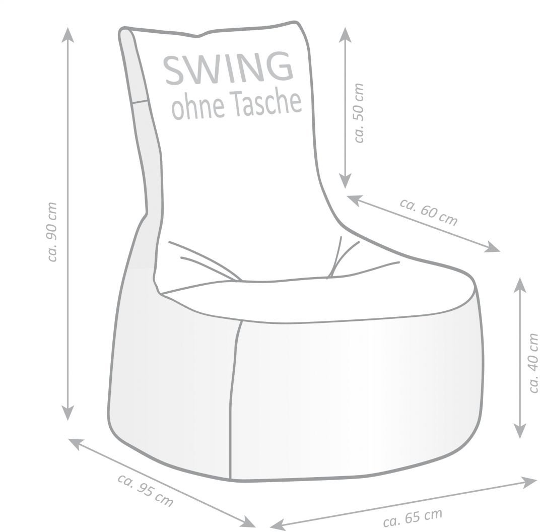 sitting point zitzakstoel swing outside grey