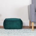 Theo Corduroy Poef - Donkergroen